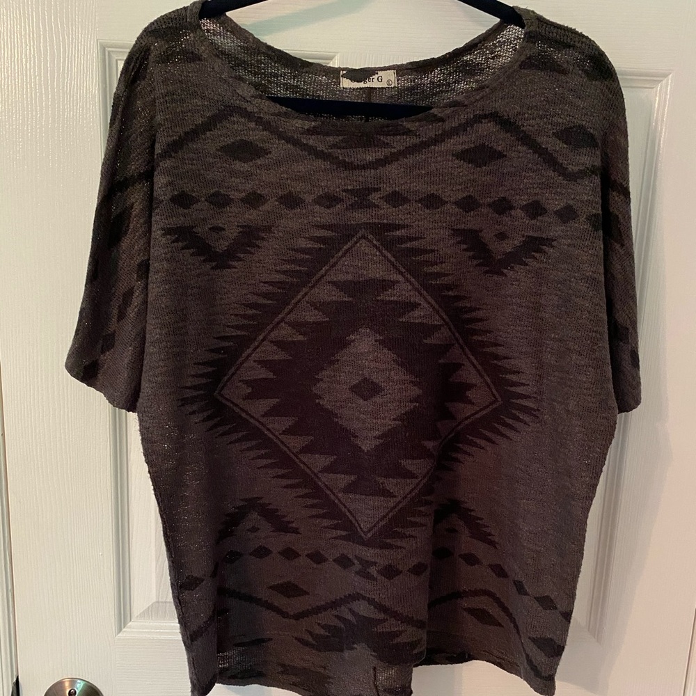 Ginger G Short Sleeve Sweater Top
